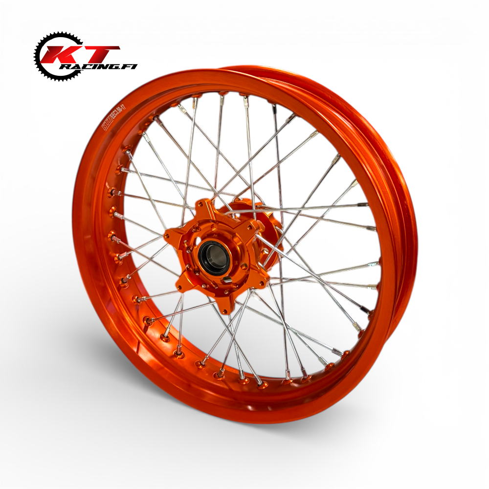 KTM / Husqvarna Supermoto vanteet 17x3.50 ja 17x5.00 Koko oranssit